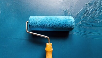 Obraz premium Blue Roller Coat High Sheen Texture