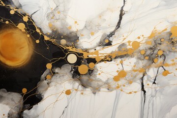 Abstract hand painted black and white background, acrylic painting on canvas, wallpaper, texture