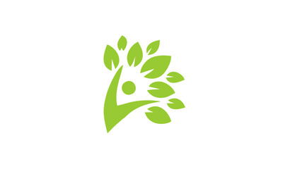 peaople green nature icon vector 