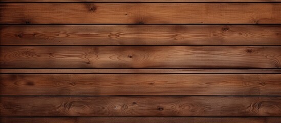 A detailed closeup of a brown hardwood plank wall with a blurred background, showcasing the intricate tints and shades of the wood stain