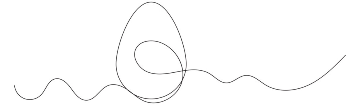 easter egg line art vector illustration