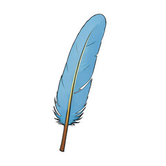 Feather Hand Drawn Cartoon Style Illustration