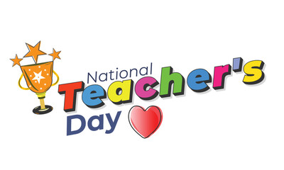 Happy Teachers' Day. background, banner, card, poster, template. Vector illustration.