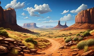 Foto op Canvas Incredible colorful natural landscapes of Monument Valley. © Andreas