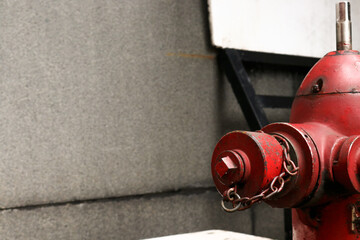 Photo of a red hydrant for firefighting activities by the fire brigade