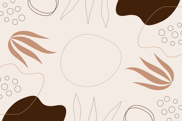 Bohemian abstract shape vector background template