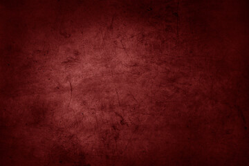Dark red textured concrete grunge wall background - 758548435