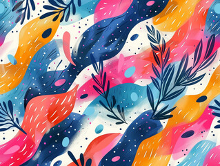 Abstract patterns inspired by rabbit ears and Easter festivities