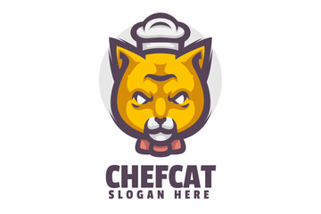Chef Cat Mascot Logo Design