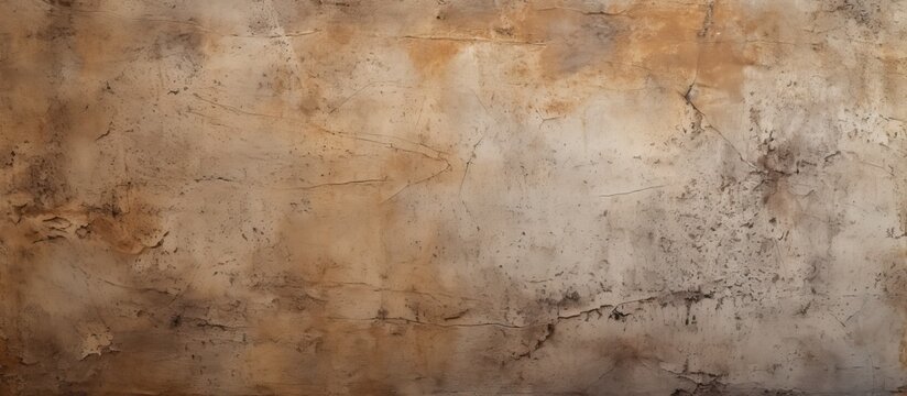 A detailed shot of a brown concrete wall texture with hints of wood and beige tones, resembling a hardwood flooring pattern. Reflecting art and history in its soilcolored shades