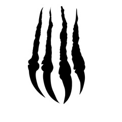 Sharp monster Claw Silhouette 