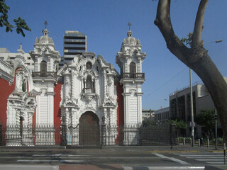 Iglesia de San Marcelo. Centro histórico de la ciudad de Lima, Perú.