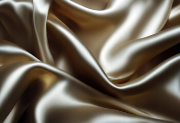 Light pale brown yellow silk satin. Gradient. Dusty gold color. Golden luxury elegant abstract...
