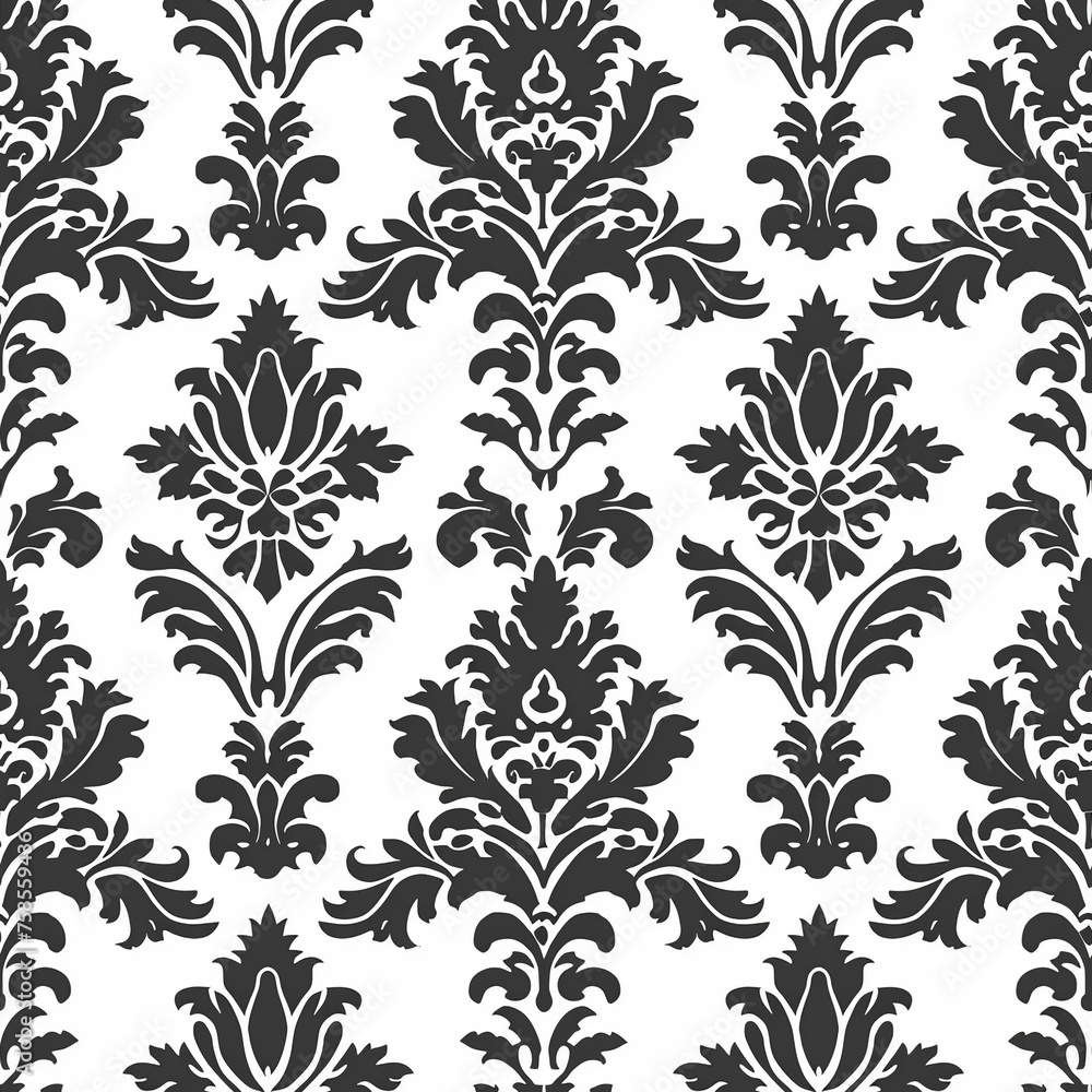 Poster damask seamless patterns