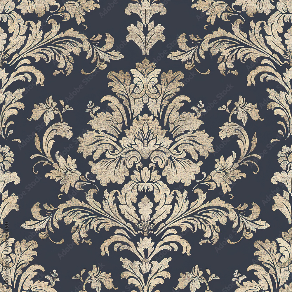Poster damask seamless patterns