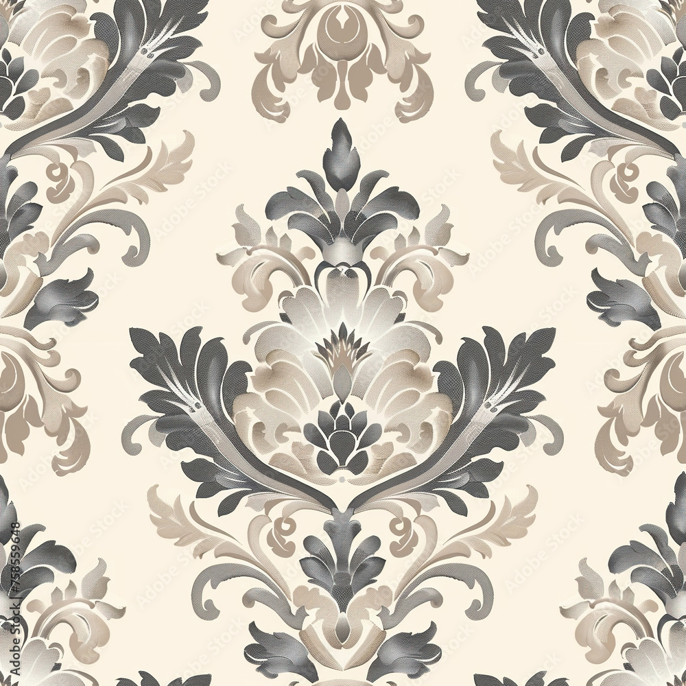 Poster damask seamless patterns
