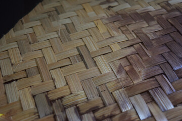 Woven bamboo is a craft from Indonesia,