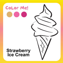 Coloring worksheet page. Educational printable coloring worksheet. Vector illustration.