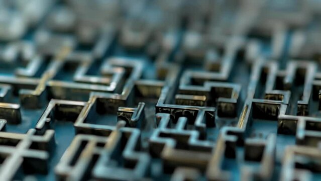 An extreme closeup of a small section of a waveguide showing the intricate network of tubes and channels. The tubes are tightly packed together creating a labyrinthlike maze