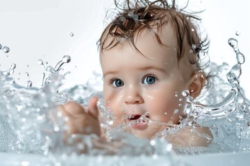 Aquatic Adventures: Baby's Joy in Water
