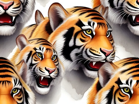 High-Quality 3D Cartoon Tiger on a White Background"
 3D Cartoon Tiger Illustration in High-Quality Watercolor"
 3D Cartoon Tiger on White Background in High-Quality Render"
 Detailed 3D Cartoon Tiger