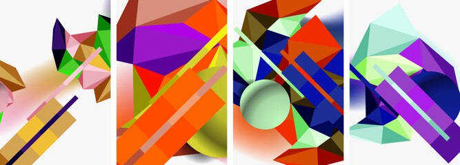 Minimal geometry. Circle, line and square design. Trendy techno business template for wallpaper, banner, background or landing