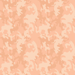 Seamless tan pink camouflage pattern vector - 758562685