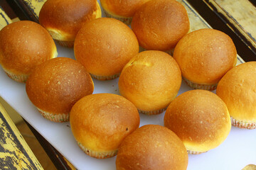 Homemade bread that is freshly baked and looks absolutely delicious.
