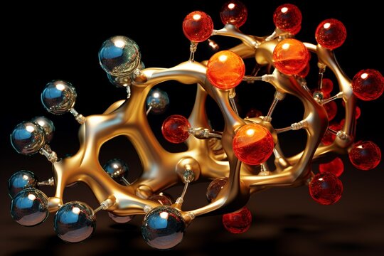Depict the complex organization of atoms within a molecule