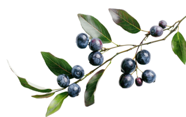 Leaves of Fruit Trees isolated on transparent Background