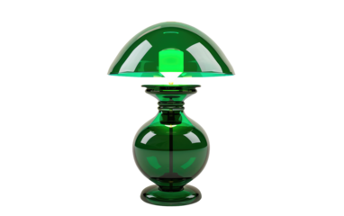 Green lamp isolated on transparent Background