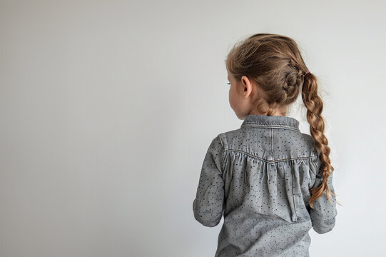 Back view of a standing child