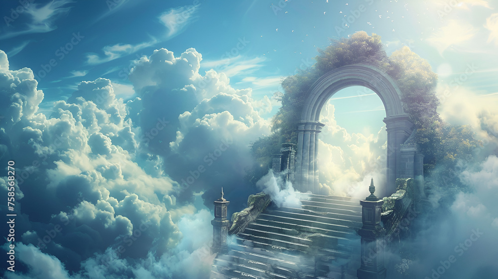 Wall mural The Entrance to the Heaven The Way to the Heaven The Gate to the Heaven Aspect 16:9