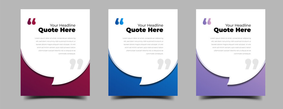 Quote social media post template with space for the text