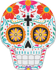 メキシコの死者の日（スカル）のイラスト