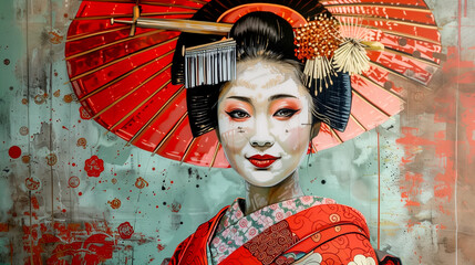 Portrait of a Japanese Geisha