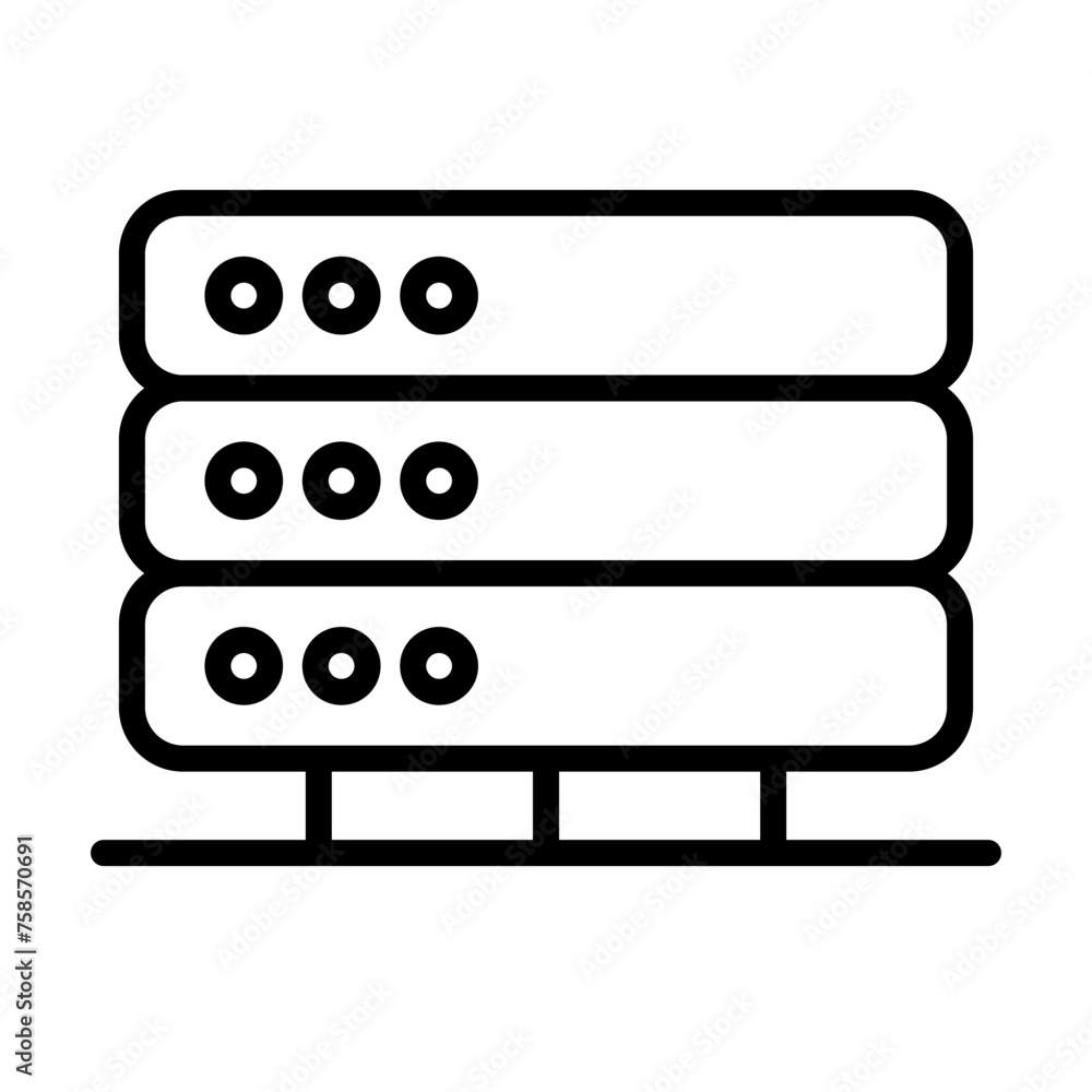 Poster simple web server icon. vector.