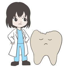 Broken Tooth Illustration