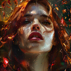 Artistic Portrait of a Beautiful Woman generative ai