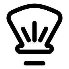 Clam icon in line vector style