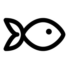 Fish icon in line vector style