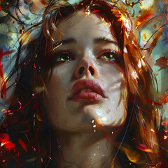 Artistic Portrait of a Beautiful Woman generative ai