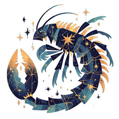 Zodiac Horoscope: Scorpious symbol isolated on white background