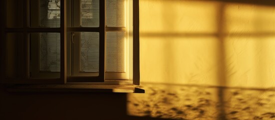Light and shadow effects on a window.