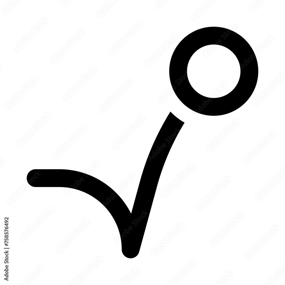 Poster bounce right icon in outline style. simple animation symbol vector illustration — pixel-perfect icon