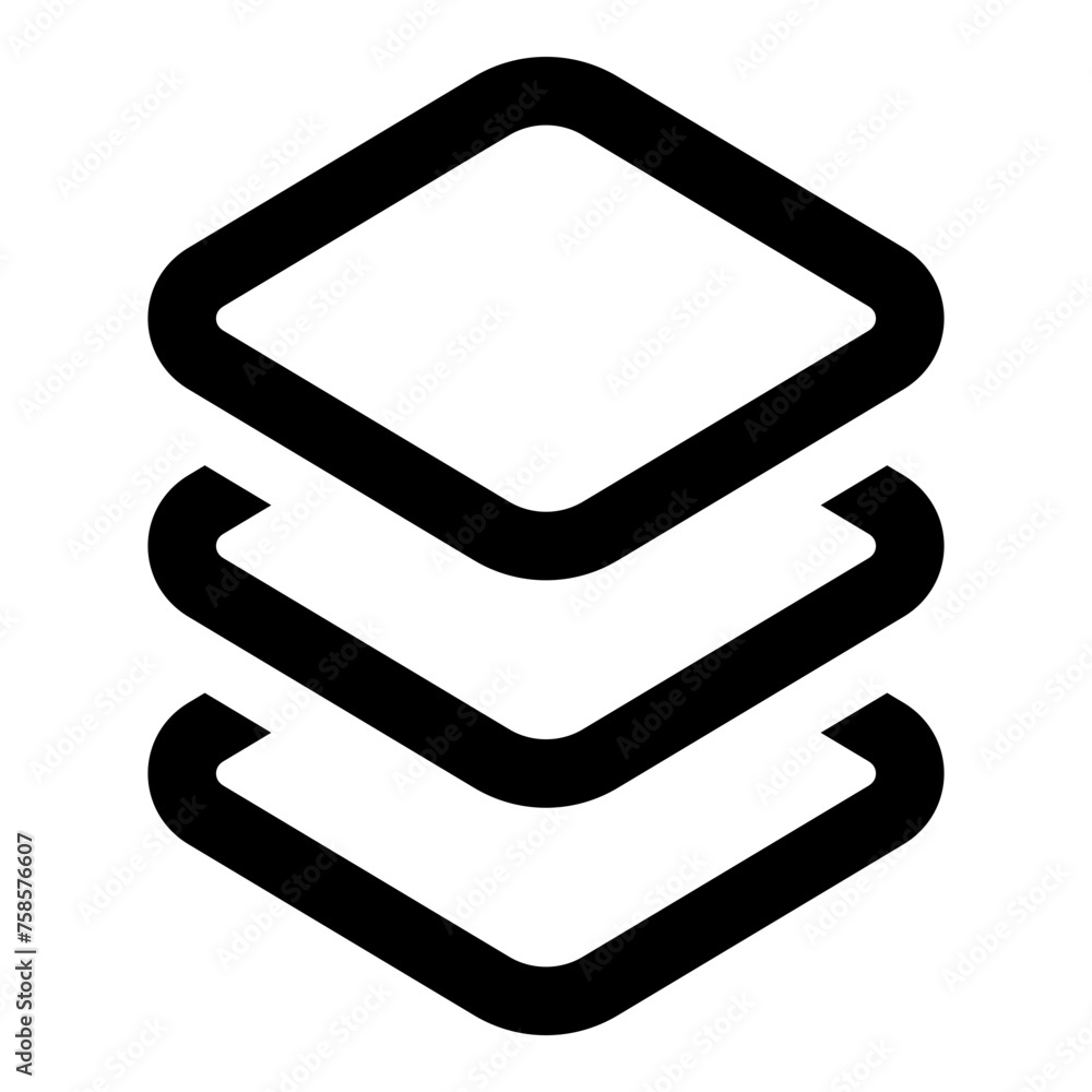 Poster layers icon in outline style. simple stack vector illustration — pixel-perfect icon.