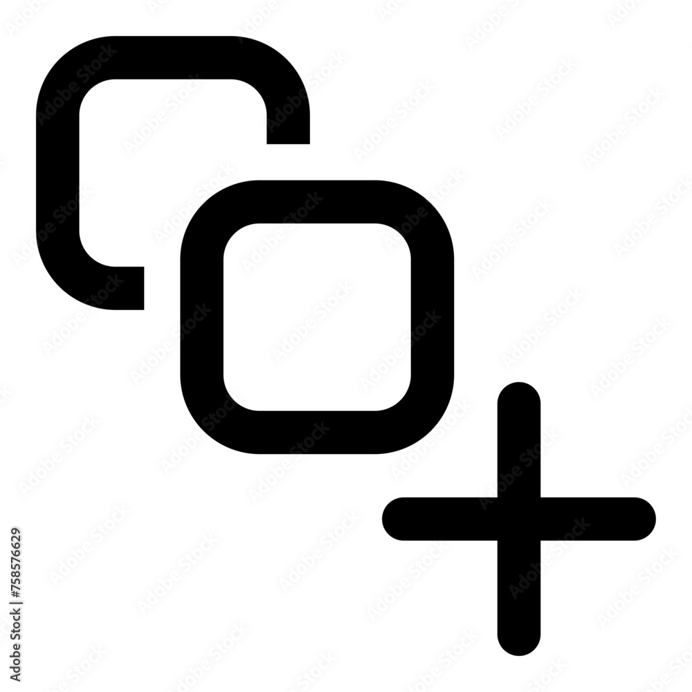 Poster add motion icon in outline style. simple animation symbol vector illustration — pixel-perfect icon.