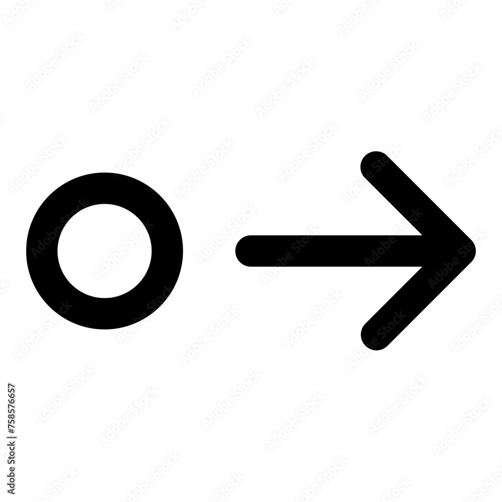 Poster move right arrow icon in outline style. simple alignment symbol vector illustration — pixel-perfect 