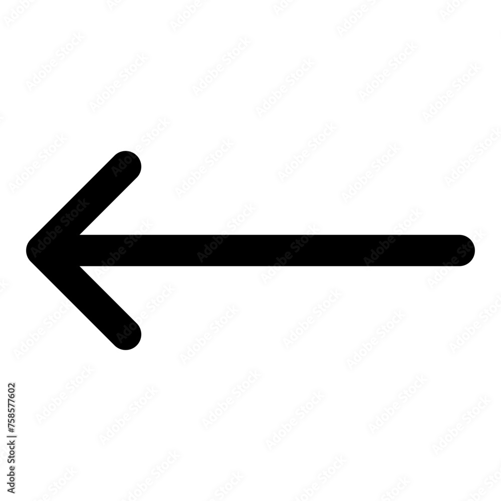 Poster left arrow icon in outline style. simple direction symbol vector illustration — pixel-perfect icon.