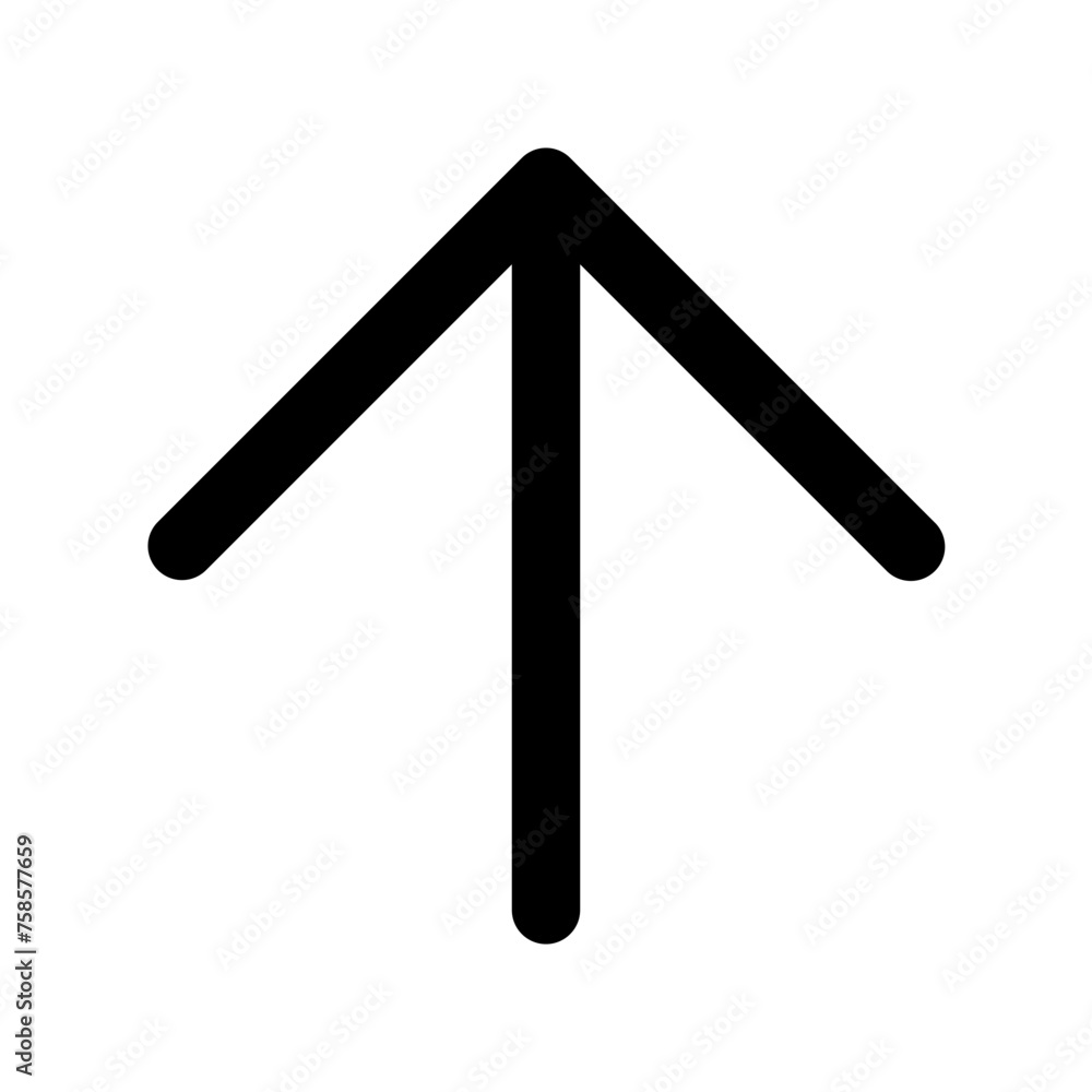 Poster up arrow icon in outline style. simple direction symbol vector illustration — pixel-perfect icon.